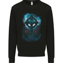 Celtic Cross in a Gothic Graveyard Mens Sweatshirt Jumper Black