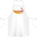 Censored Banana Funny Rude Sexy Cotton Apron 100% Organic White