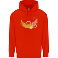 Censored Banana Funny Rude Sexy Mens 80% Cotton Hoodie Bright Red