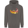 Censored Banana Funny Rude Sexy Mens 80% Cotton Hoodie Charcoal