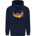 Censored Banana Funny Rude Sexy Mens 80% Cotton Hoodie Navy Blue