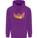 Censored Banana Funny Rude Sexy Mens 80% Cotton Hoodie Purple