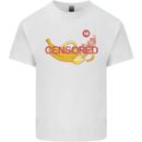 Censored Banana Funny Rude Sexy Mens Cotton T-Shirt Tee Top White