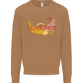 Censored Banana Funny Rude Sexy Mens Sweatshirt Jumper Caramel Latte