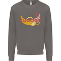 Censored Banana Funny Rude Sexy Mens Sweatshirt Jumper Charcoal