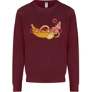 Censored Banana Funny Rude Sexy Mens Sweatshirt Jumper Maroon