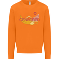 Censored Banana Funny Rude Sexy Mens Sweatshirt Jumper Orange