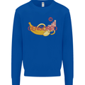 Censored Banana Funny Rude Sexy Mens Sweatshirt Jumper Royal Blue