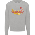 Censored Banana Funny Rude Sexy Mens Sweatshirt Jumper Sports Grey