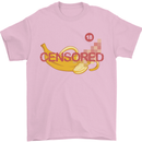 Censored Banana Funny Rude Sexy Mens T-Shirt Cotton Gildan Light Pink