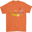 Censored Banana Funny Rude Sexy Mens T-Shirt Cotton Gildan Orange