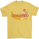 Censored Banana Funny Rude Sexy Mens T-Shirt Cotton Gildan Yellow