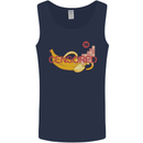 Censored Banana Funny Rude Sexy Mens Vest Tank Top Navy Blue