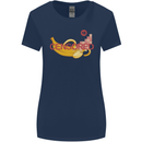 Censored Banana Funny Rude Sexy Womens Wider Cut T-Shirt Navy Blue