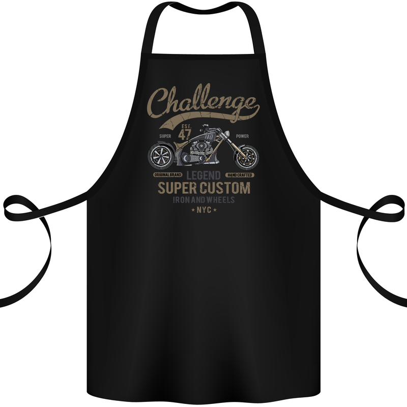Challenge Legend Custom Chopper Motorbike Cotton Apron 100% Organic Black