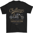 Challenge Legend Custom Chopper Motorbike Mens T-Shirt Cotton Gildan Black
