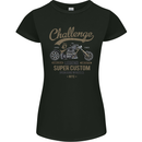 Challenge Legend Custom Chopper Motorbike Womens Petite Cut T-Shirt Black