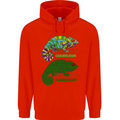 Chameleoff Chameleon Funny Off On Childrens Kids Hoodie Bright Red