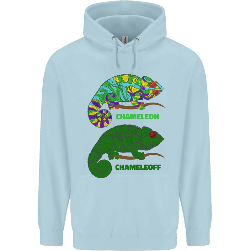 Chameleoff Chameleon Funny Off On Childrens Kids Hoodie Light Blue