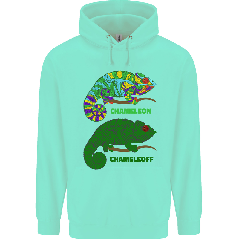 Chameleoff Chameleon Funny Off On Childrens Kids Hoodie Peppermint