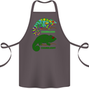 Chameleoff Chameleon Funny Off On Cotton Apron 100% Organic Dark Grey
