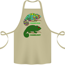 Chameleoff Chameleon Funny Off On Cotton Apron 100% Organic Khaki
