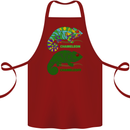 Chameleoff Chameleon Funny Off On Cotton Apron 100% Organic Maroon