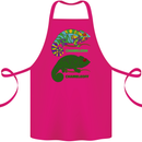Chameleoff Chameleon Funny Off On Cotton Apron 100% Organic Pink