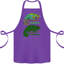 Chameleoff Chameleon Funny Off On Cotton Apron 100% Organic Purple