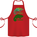 Chameleoff Chameleon Funny Off On Cotton Apron 100% Organic Red