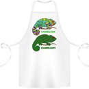 Chameleoff Chameleon Funny Off On Cotton Apron 100% Organic White
