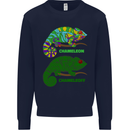Chameleoff Chameleon Funny Off On Kids Sweatshirt Jumper Navy Blue