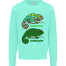 Chameleoff Chameleon Funny Off On Kids Sweatshirt Jumper Peppermint