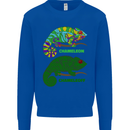 Chameleoff Chameleon Funny Off On Kids Sweatshirt Jumper Royal Blue