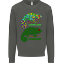 Chameleoff Chameleon Funny Off On Kids Sweatshirt Jumper Storm Grey