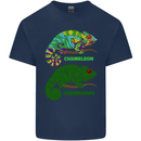 Chameleoff Chameleon Funny Off On Kids T-Shirt Childrens Navy Blue