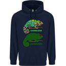 Chameleoff Chameleon Funny Off On Mens 80% Cotton Hoodie Navy Blue