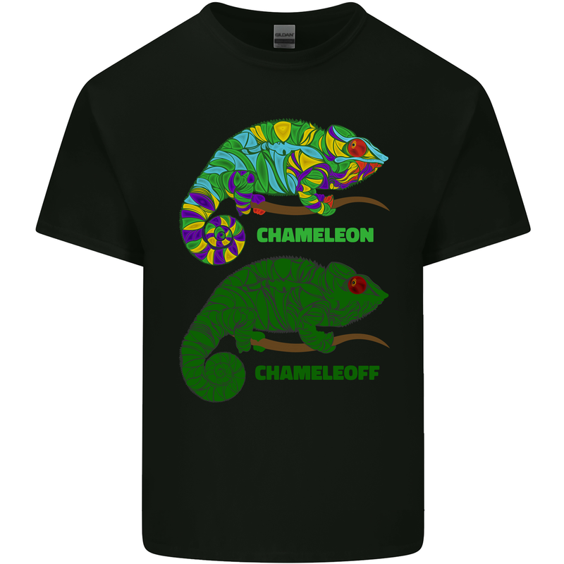 Chameleoff Chameleon Funny Off On Mens Cotton T-Shirt Tee Top Black