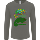 Chameleoff Chameleon Funny Off On Mens Long Sleeve T-Shirt Charcoal