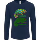 Chameleoff Chameleon Funny Off On Mens Long Sleeve T-Shirt Navy Blue