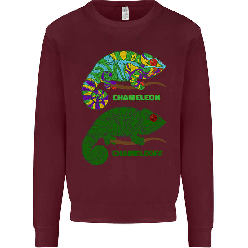 Chameleoff Chameleon Funny Off On Mens Sweatshirt Jumper Maroon