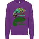 Chameleoff Chameleon Funny Off On Mens Sweatshirt Jumper Purple