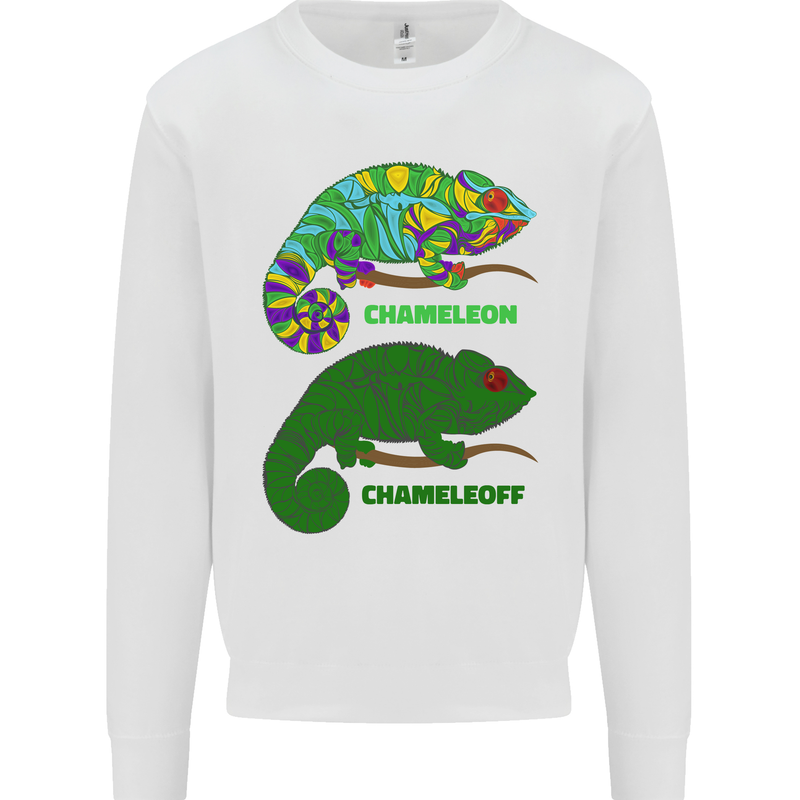 Chameleoff Chameleon Funny Off On Mens Sweatshirt Jumper White