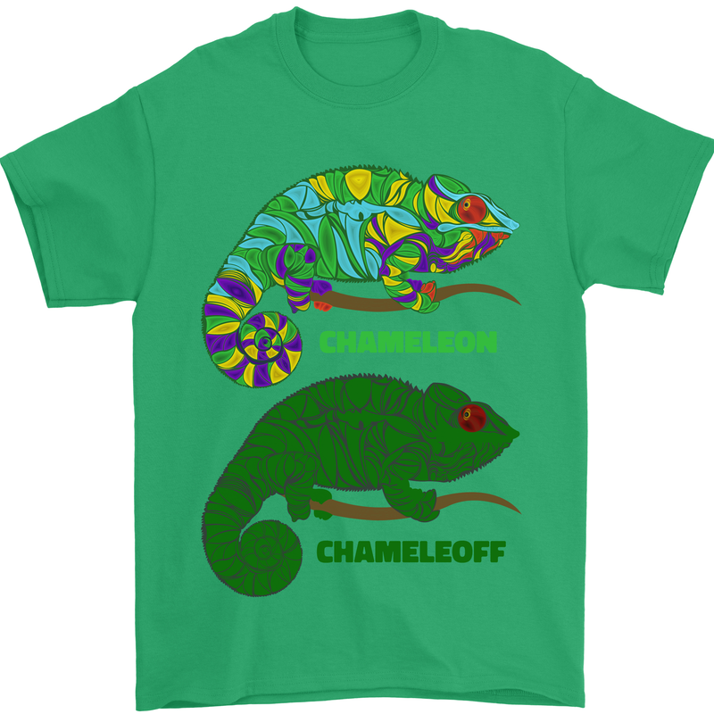 Chameleoff Chameleon Funny Off On Mens T-Shirt 100% Cotton Irish Green