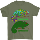 Chameleoff Chameleon Funny Off On Mens T-Shirt 100% Cotton Military Green