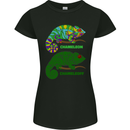 Chameleoff Chameleon Funny Off On Womens Petite Cut T-Shirt Black