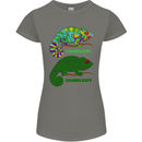 Chameleoff Chameleon Funny Off On Womens Petite Cut T-Shirt Charcoal