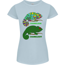 Chameleoff Chameleon Funny Off On Womens Petite Cut T-Shirt Light Blue