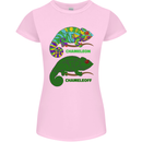 Chameleoff Chameleon Funny Off On Womens Petite Cut T-Shirt Light Pink