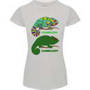 Chameleoff Chameleon Funny Off On Womens Petite Cut T-Shirt Sports Grey
